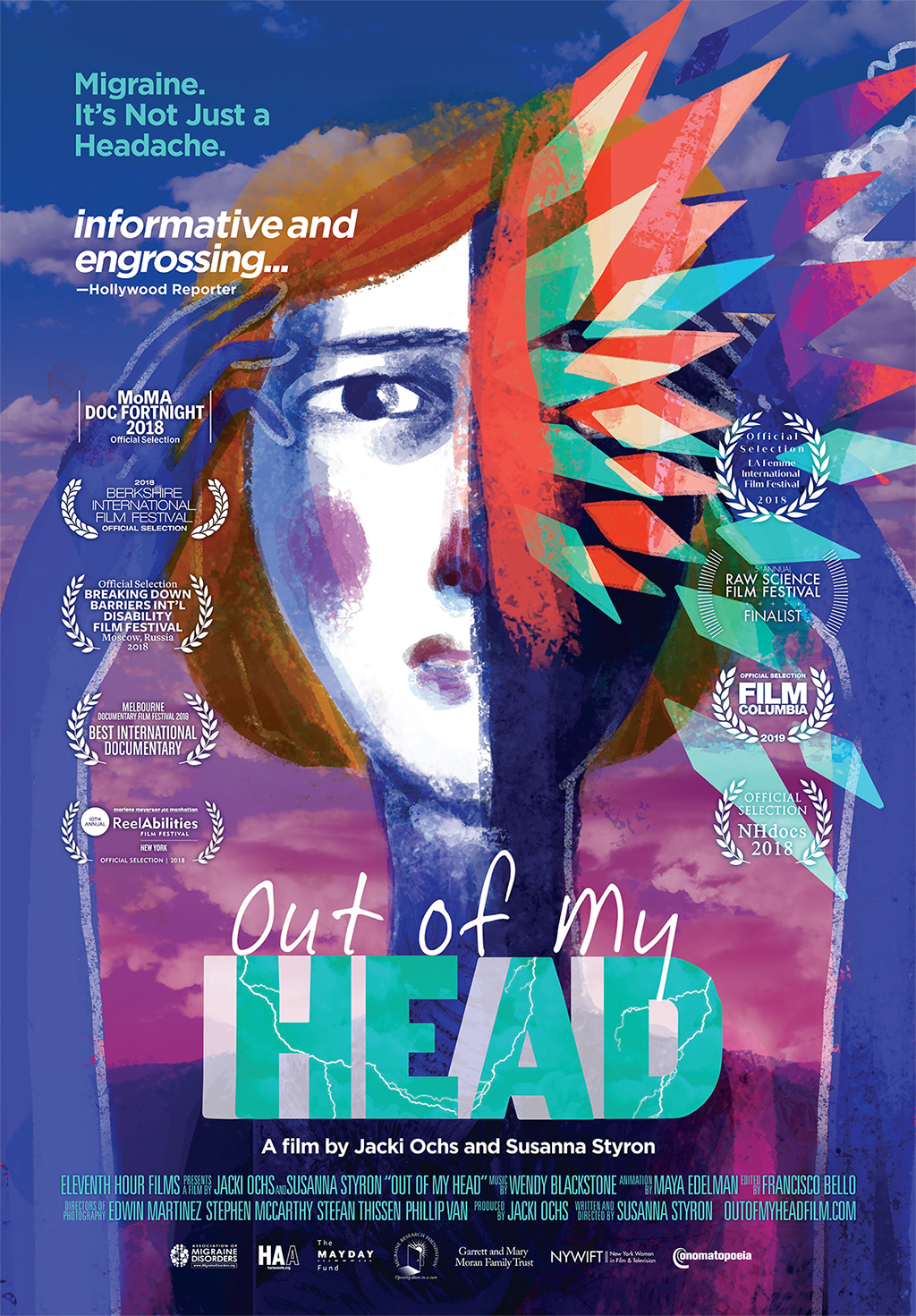 Out of My Head poster. It's Not Just a Headache
